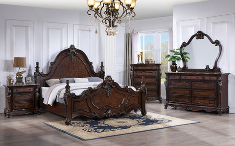 Francione Bed Model Fm7638Ch-Queen Bed By Furniture Of America 