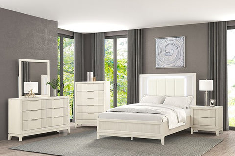 Isadore Bed Model Fm7700Wh-Queen Bed By Furniture Of America 
