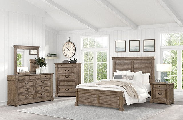 Sheringham Bed Model Fm7701Br-Queen Bed By Furniture Of America 