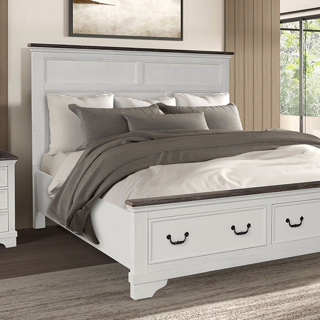 Hampstead Bed Model Fm79014Wh-Queen Bed By Furniture Of America 