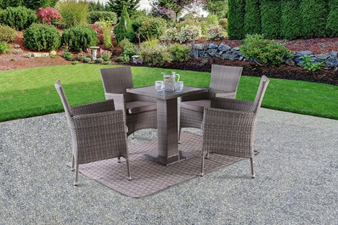 Aminta Patio Bistro Set Model Fm80004Gy-5Pc-06Gy-Chair By Furniture Of America 