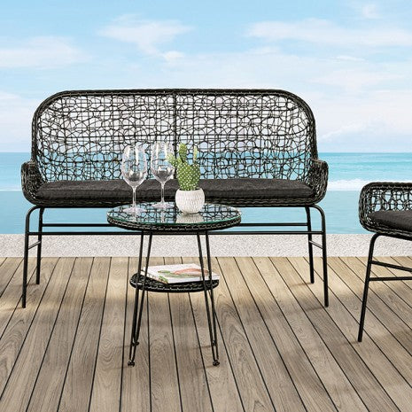 Zalika 4 Pc. Conversation Set Model Fm80010Bk-T-4Pc-Bn By Furniture Of America 
