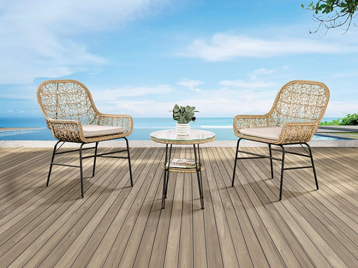 Zalika 3 Pc. Conversation Set Model Fm80010Nt-T-3Pc By Furniture Of America 