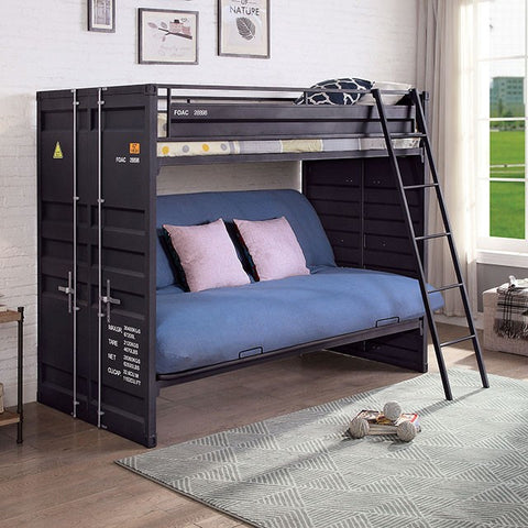 LAFRAY TWIN BUNK W/ FUTON BASE