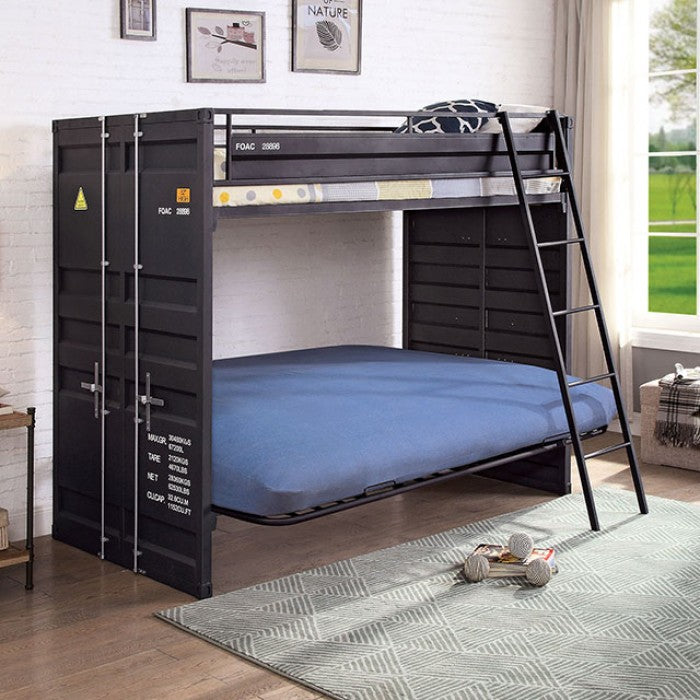 LAFRAY TWIN BUNK W/ FUTON BASE