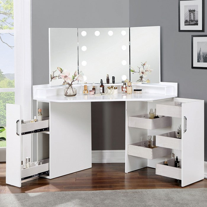 Lorybelle Vanity Model Foa-Dk5134Wh-Pk-Mirror By Furniture Of America 
