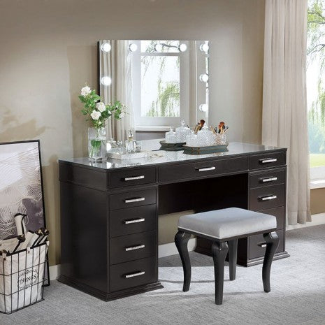 Valentina Vanity Set Model Foa-Dk5682Dg-Pk-Mirror By Furniture Of America 