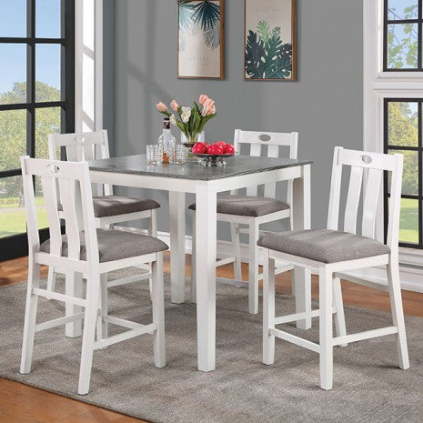 Dunseith 5 Pc. Counter Ht. Set Model Foa3388Pt-5Pk-Chair By Furniture Of America 