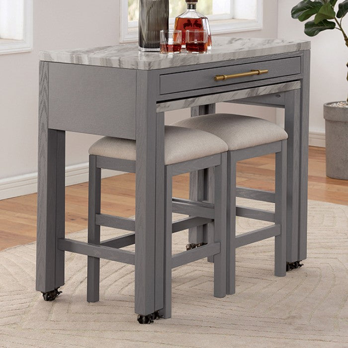 Whitehall Counter Ht. Table Model Foa3544Lg-Pt-Nested Table By Furniture Of America 