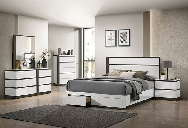 Birsfelden Bed Model Foa7225Wh-Dr By Furniture Of America 