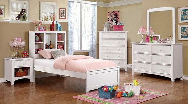 Marilla Bed Model Foa7256Wh-Twin Bed By Furniture Of America 