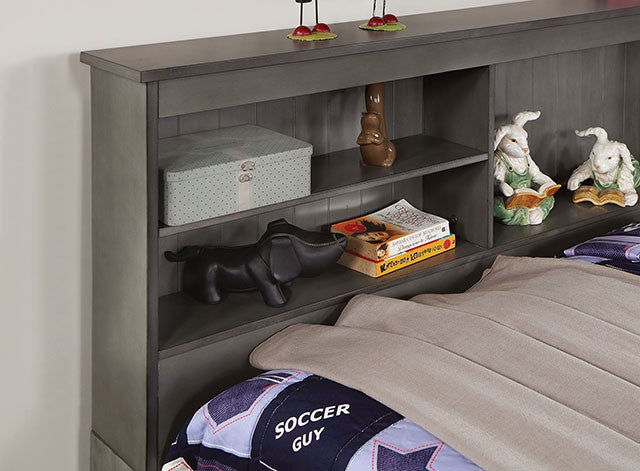 Tibalt Bed Model Foa7466Gy-Twin Bed W/ Trundle By Furniture Of America 