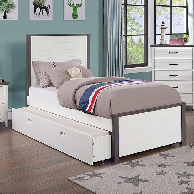 Priam Bed Model Cm7467Wh-Twin Bed By Furniture Of America 