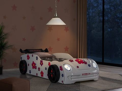 Jourley Car Bed Model Foa7732Wh-Bed By Furniture Of America 