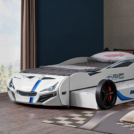 Tracklite Car Bed Model Foa7735Wh-Bed By Furniture Of America 