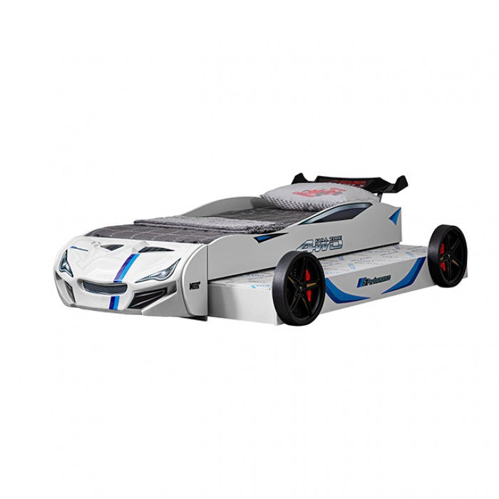 Tracklite Car Bed Model Foa7735Wh-Bed By Furniture Of America 