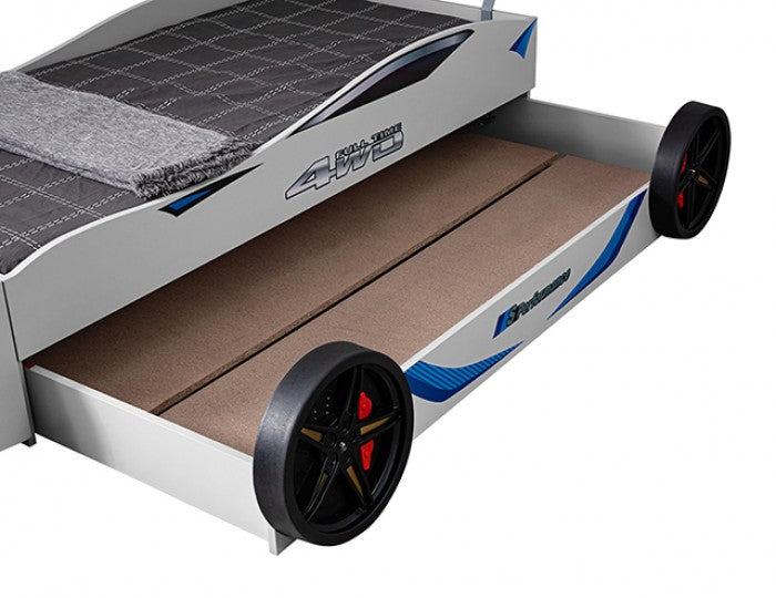 Tracklite Car Bed Model Foa7735Wh-Bed By Furniture Of America 