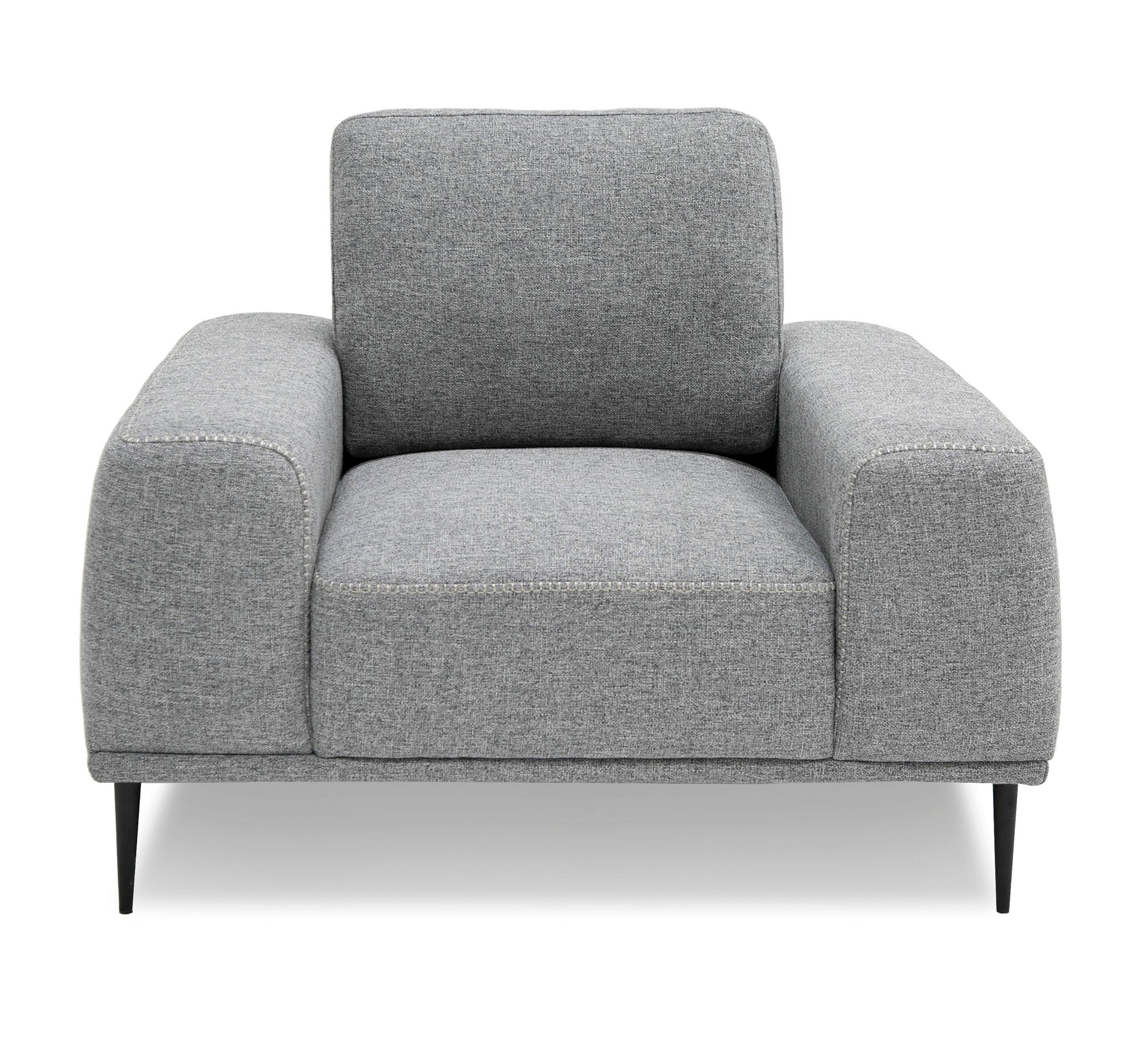 Divani Casa Fonda Modern Grey Fabric Chair Model VGMB-2123-CHR-GRY