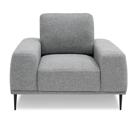 Divani Casa Fonda Modern Grey Fabric Chair Model VGMB-2123-CHR-GRY
