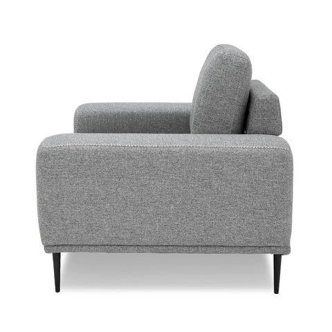 Divani Casa Fonda Modern Grey Fabric Chair Model VGMB-2123-CHR-GRY