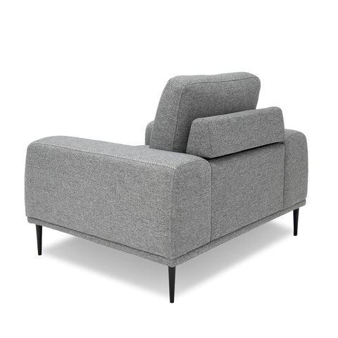 Divani Casa Fonda Modern Grey Fabric Chair Model VGMB-2123-CHR-GRY