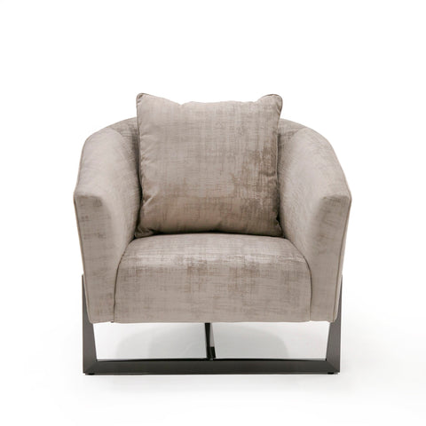 Modrest Forbis Contemporary Light Grey Fabric Accent Chair Model VGCSFORBIS-LGB-CH