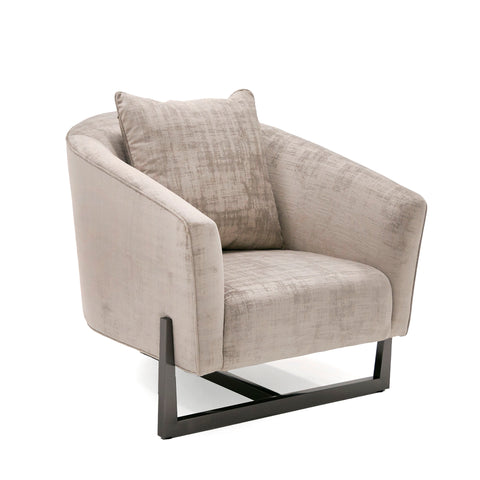 Modrest Forbis Contemporary Light Grey Fabric Accent Chair Model VGCSFORBIS-LGB-CH