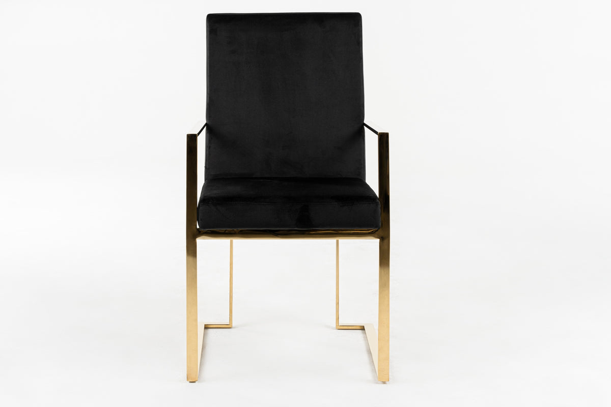 Modrest Fowler Modern Black Velvet Dining Chair By VIG Furniture