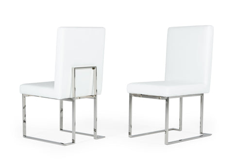 Modrest Fowler Modern White Leatherette Dining Chair (Set of 2) By VIG Furniture