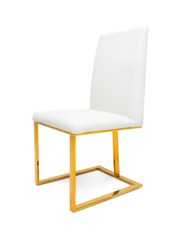 Modrest Frankie Contemporary White & Gold Dining Chair By VIG Furniture