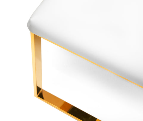 Modrest Frankie Contemporary White & Gold Dining Chair By VIG Furniture