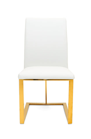 Modrest Frankie Contemporary White & Gold Dining Chair By VIG Furniture