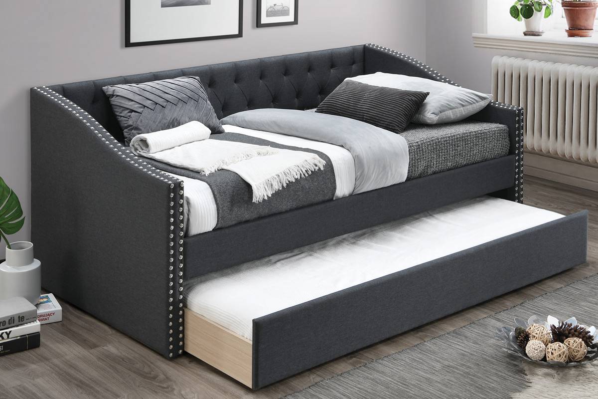 Day Bed with Slats + Trundle Model F9454 By Poundex Furniture