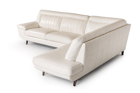 Divani Casa Galway Modern White Leather Sectional Sofa Model VGKK5112-WHT