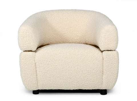 Divani Casa Gannet Glam Beige Fabric Chair Model VGODZW-992