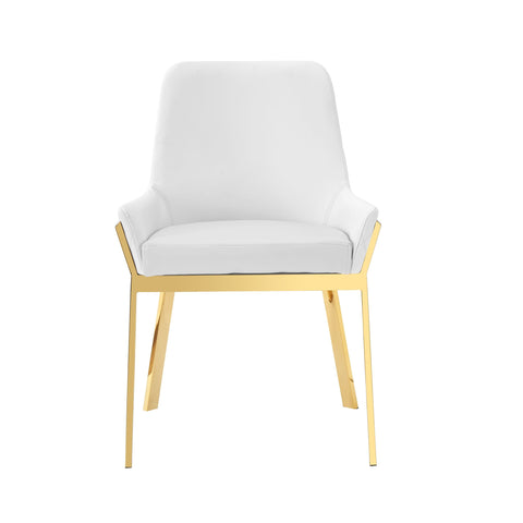 Modrest Ganon Modern White & Gold Dining Chair By VIG Furniture