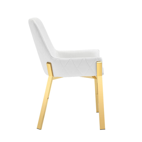 Modrest Ganon Modern White & Gold Dining Chair By VIG Furniture