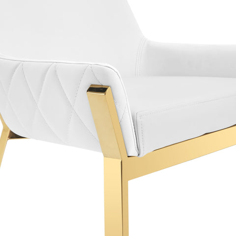 Modrest Ganon Modern White & Gold Dining Chair By VIG Furniture