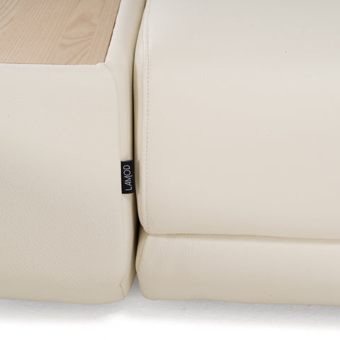 Divani Casa Garfield Modern Off White Leather 7 Piece Modular Sectional Model VGKK-KF.7120-SET-OFFW