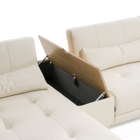 Divani Casa Garfield Modern Off White Leather 7 Piece Modular Sectional Model VGKK-KF.7120-SET-OFFW