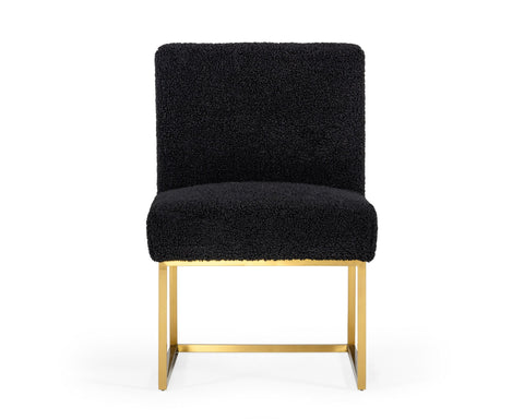 Modrest Garvin Glam Black & Gold Fabric Accent Chair (Set Of 2) Model VGODZW-998