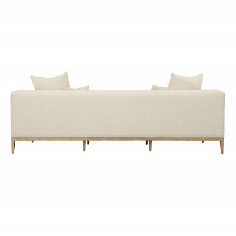 Dalia Ecru and Natural Wood Legs Sofa