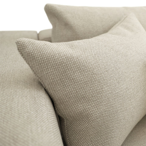 Daphne Flax and Natural Wood Legs Chaise Sectional