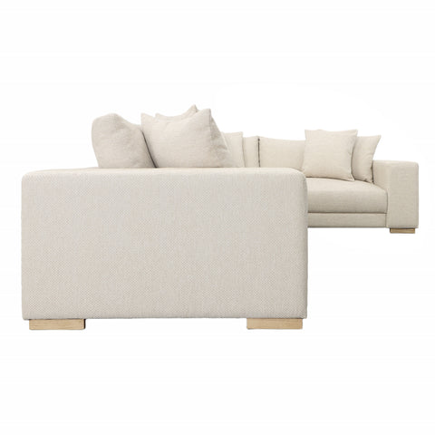 Estella Ecru and Natural Legs L-Shape Sectional
