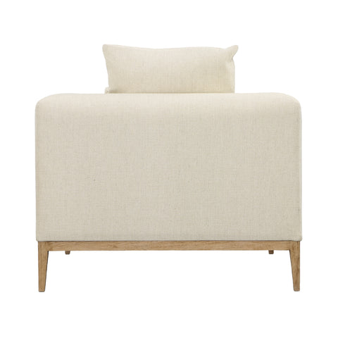 Dalia Ecru and Natural Legs Sofa Chair