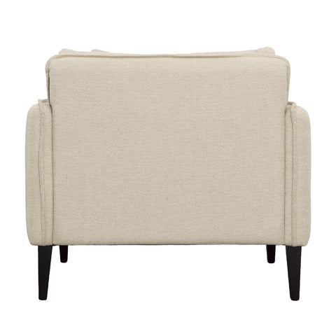 Aldous Light Taupe and Black Legs Sofa Chair