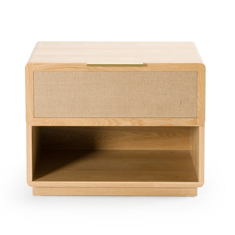 Modrest Gavin Modern Natural Ash & Rattan Nightstand Model VGVC-N2411-NAT