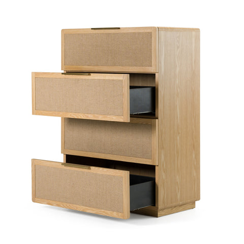 Modrest Gavin Modern Natural Ash & Rattan Chest Model VGVC-J2411-4H-NAT