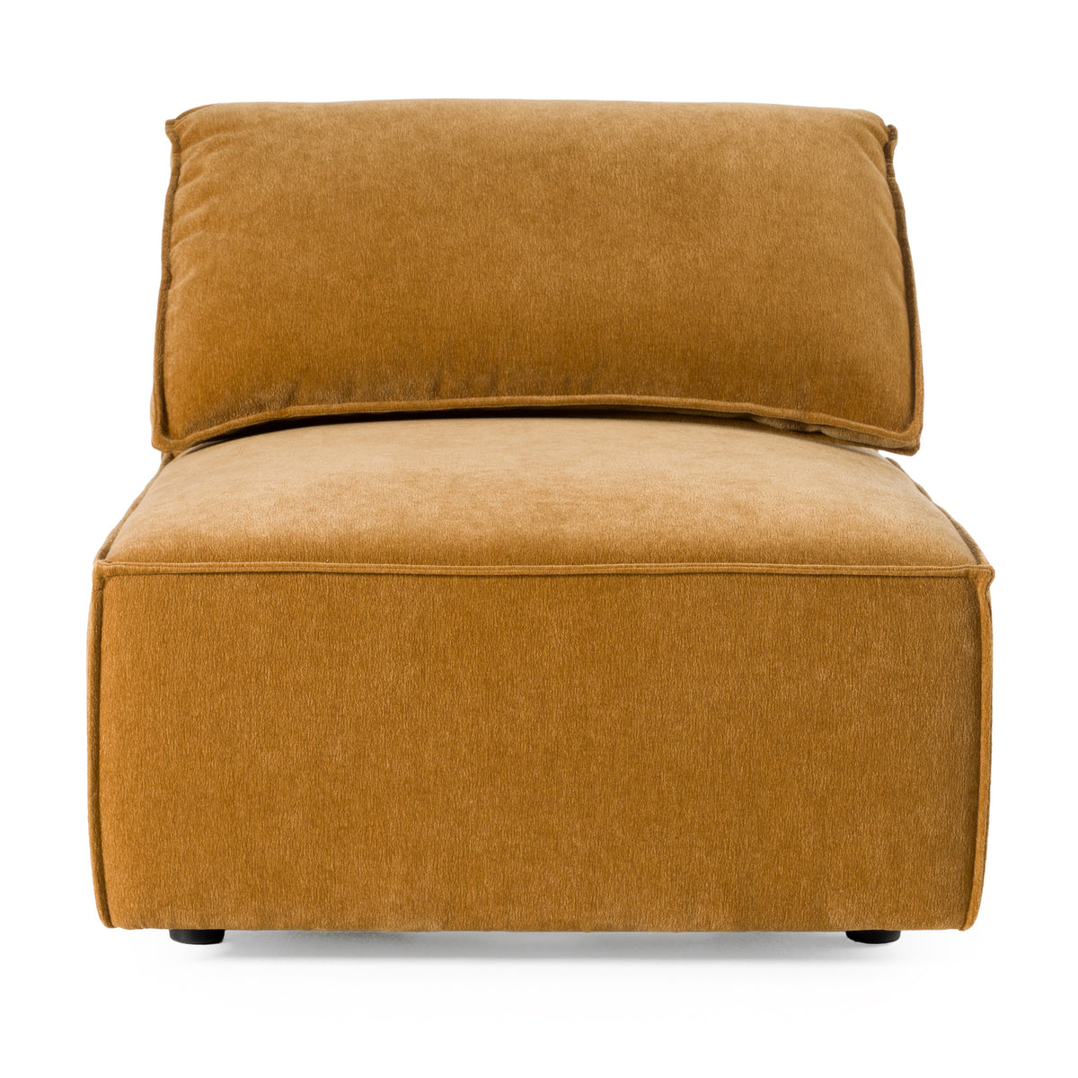 Divani Casa Gene Modern Ochre Fabric Modular Armless Sectional Seat Model VGSX-F6062-CHR-OCHRE