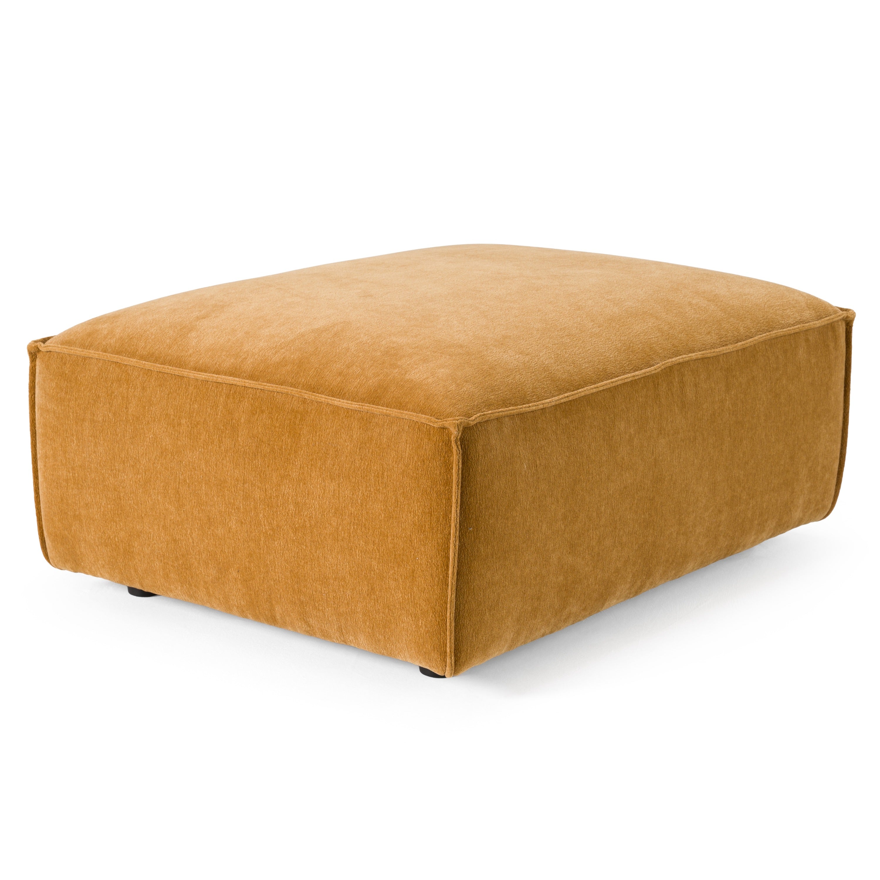 Divani Casa Gene Modern Ochre Fabric Modular Ottoman Model VGSX-F6062-OT-OCHRE